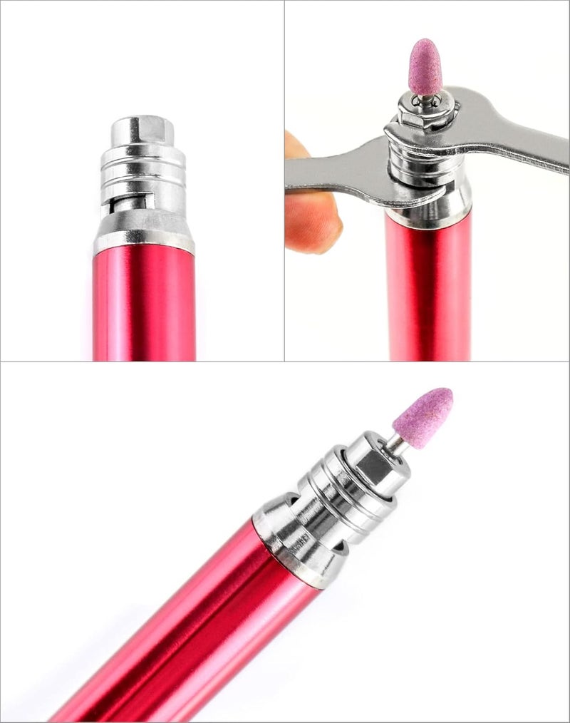 QWORK مطحنة هوائية دقيقة، أداة تلميع وقص قلم مصغرة 1/8"، مطحنة قلم هوائية، سرعة مجانية 65000 دورة في الدقيقة - Image 5